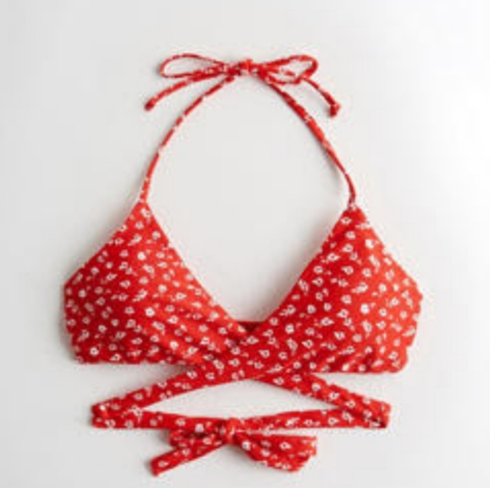 Hollister wrap triangle bikini top